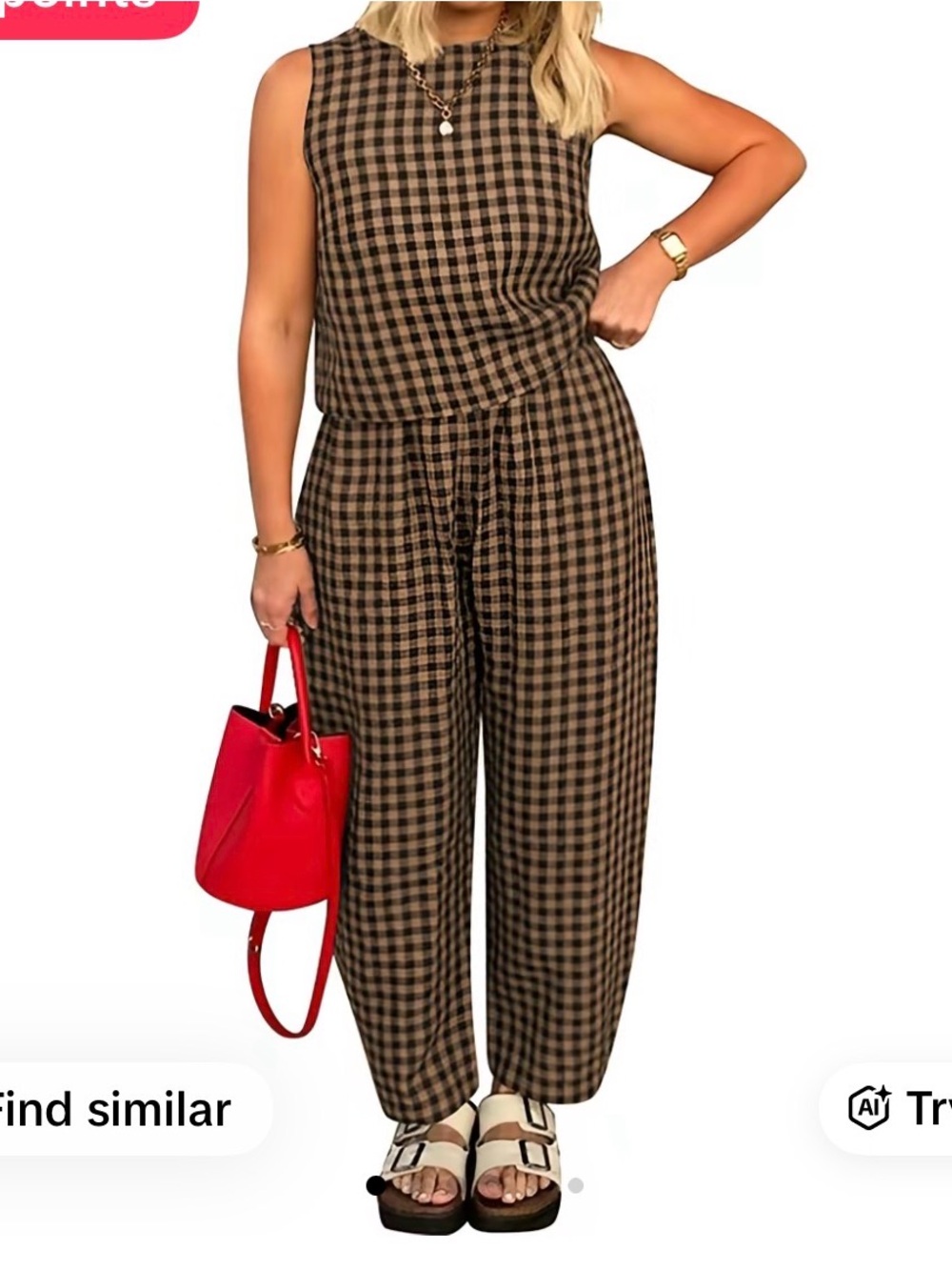 Gingham 2 piece set